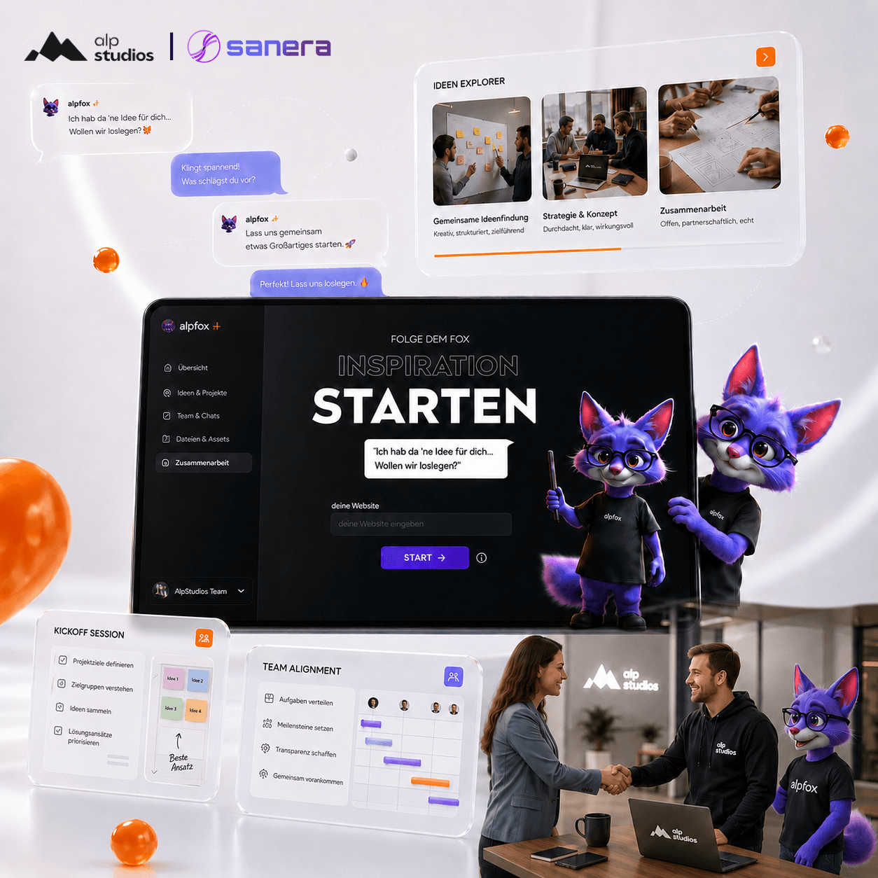 AlpFox collaboration and kickoff workflow