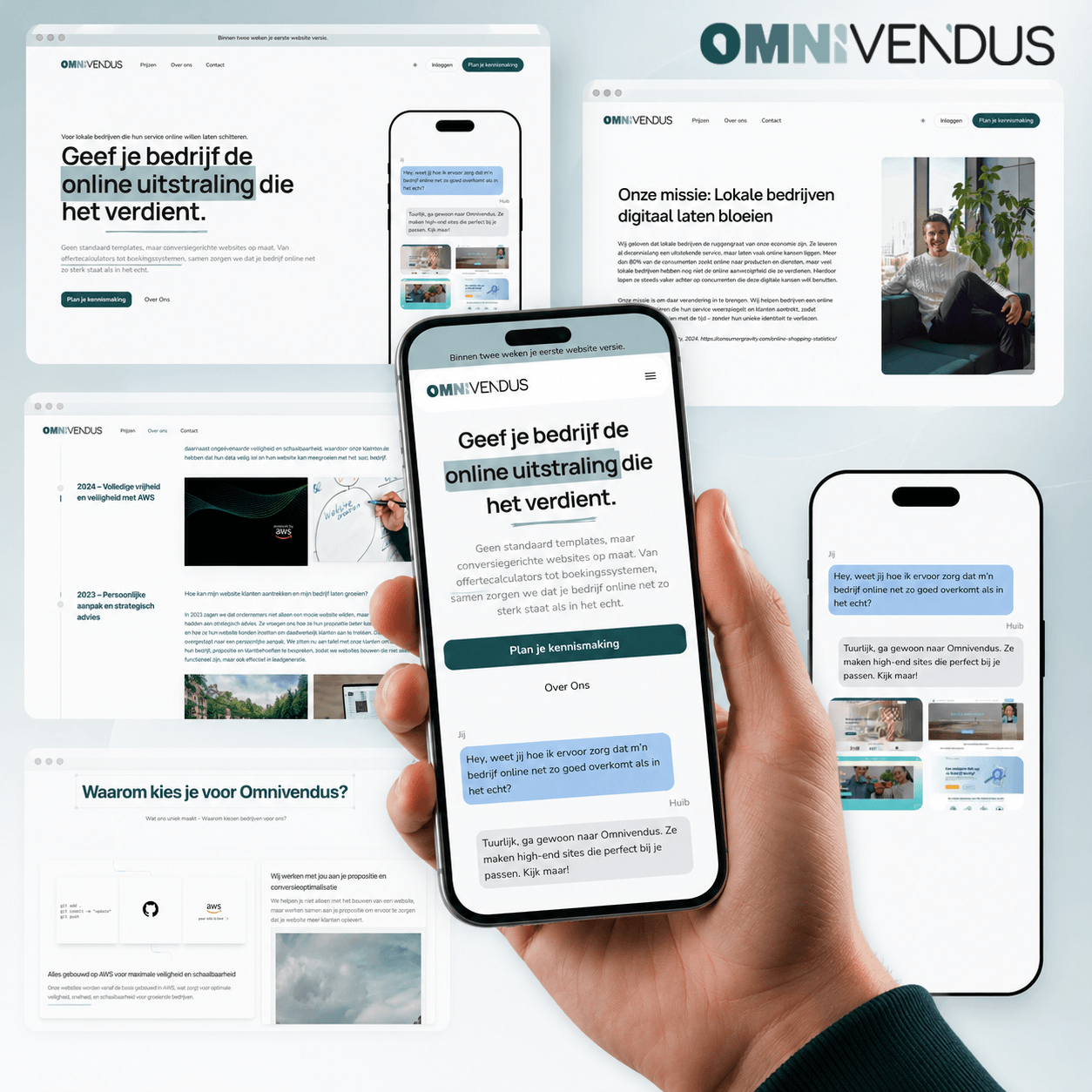 OmniVendus responsive website across devices
