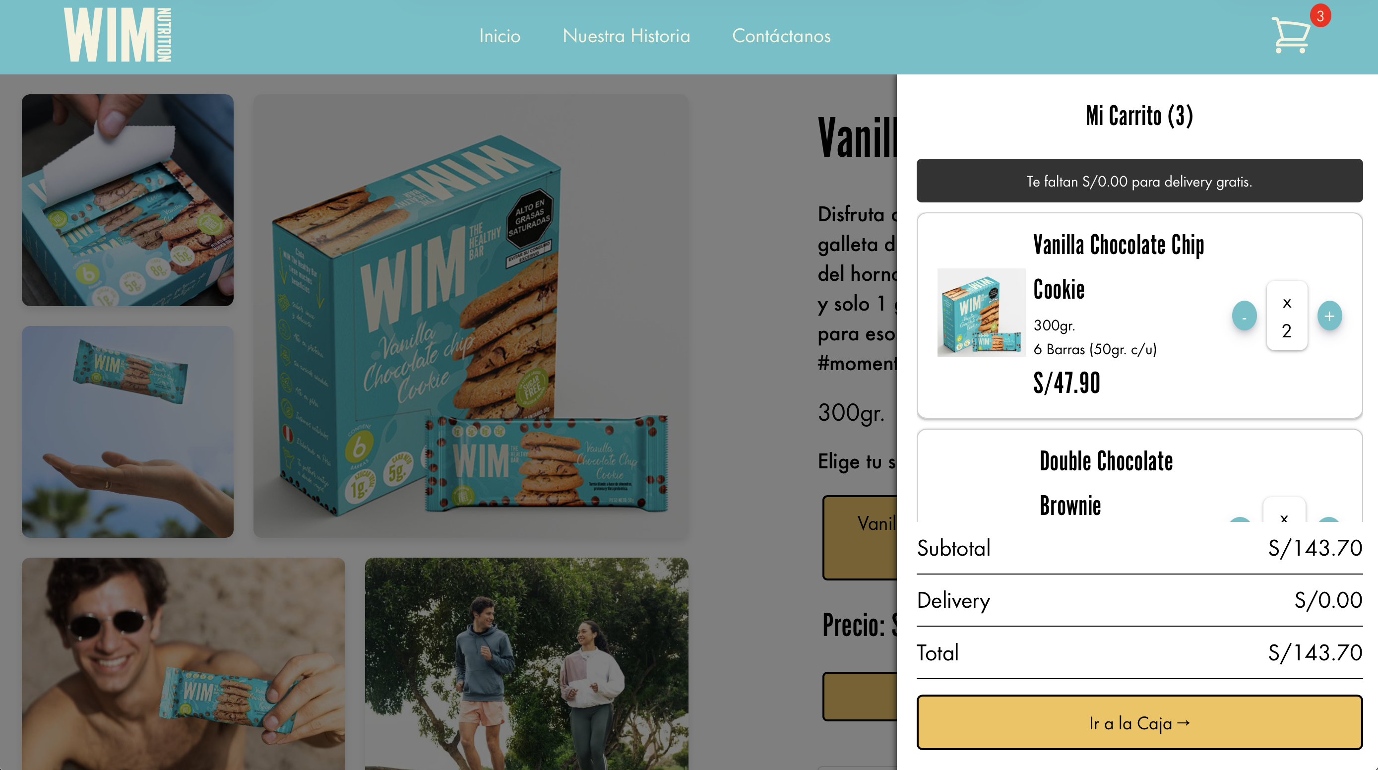 Wim Nutrition checkout